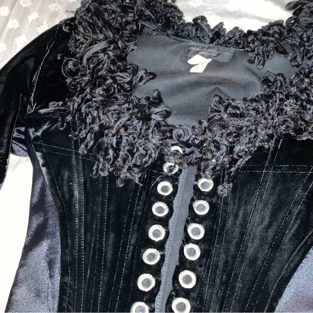 Catwalk Collection London England Velvet Corset Jacket - Picture 2 of 6